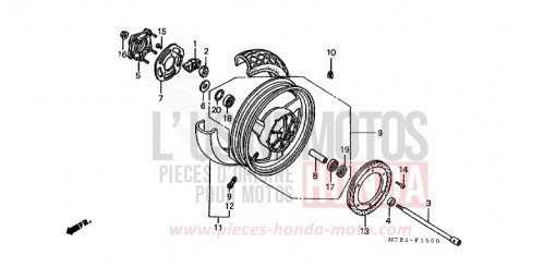 REAR WHEEL ST1100N de 1992